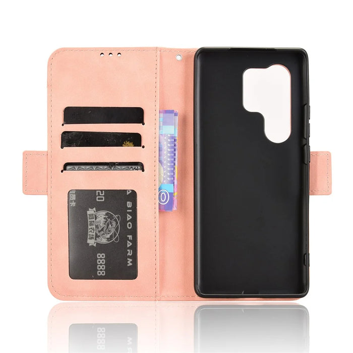 For itel S25 Ultra Leather Case Phone Wallet Cover with Multiple Card Slots - Pink - 5