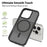 For iPhone 16 Pro Compatible with MagSafe TPU Frame Acrylic Back Phone Cover Skin Touch - Black - 2