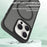 For iPhone 16 Pro Compatible with MagSafe TPU Frame Acrylic Back Phone Cover Skin Touch - Black - 3