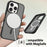 For iPhone 16 Pro Compatible with MagSafe TPU Frame Acrylic Back Phone Cover Skin Touch - Black - 4