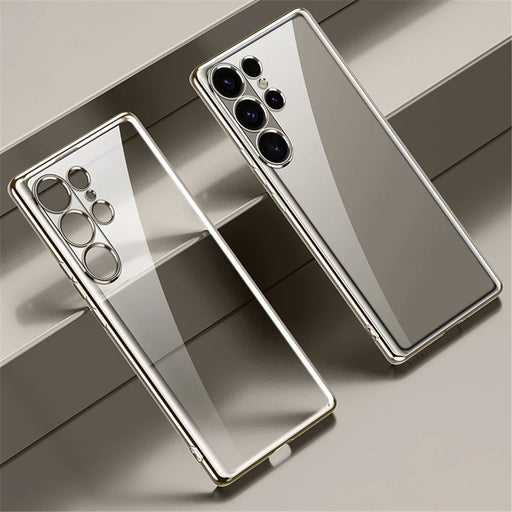 SULADA For Samsung Galaxy S25 Ultra Case Ultra Thin Electroplated TPU Clear Phone Cover - Silver - 1