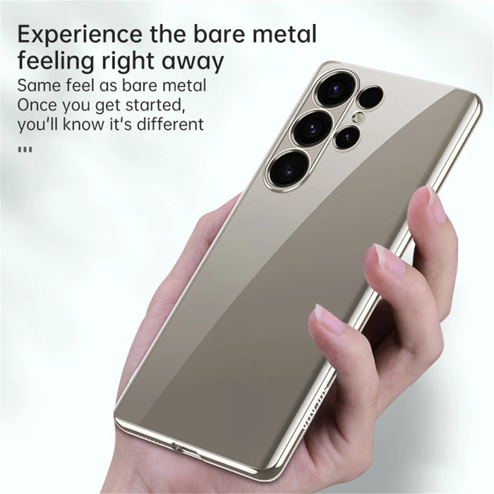 SULADA For Samsung Galaxy S25 Ultra Case Ultra Thin Electroplated TPU Clear Phone Cover - Silver - 3