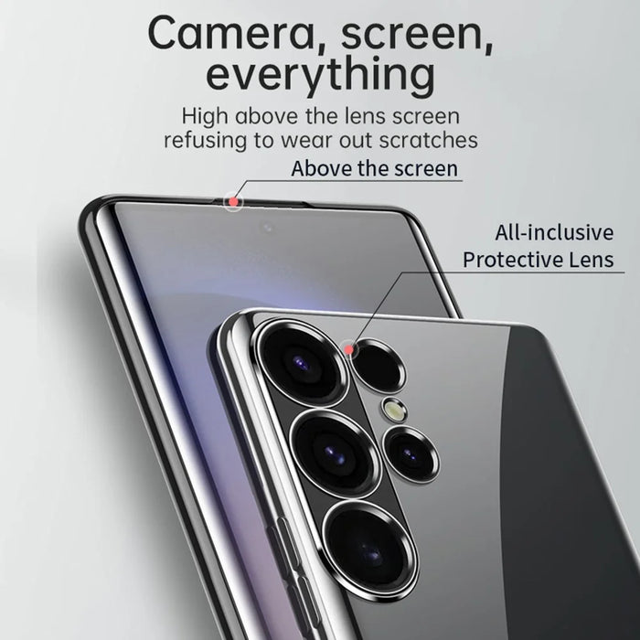 SULADA For Samsung Galaxy S25 Ultra Case Ultra Thin Electroplated TPU Clear Phone Cover - Silver - 6
