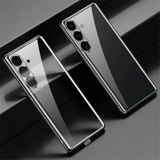 SULADA For Samsung Galaxy S25+ Case Ultra Thin Electroplated TPU Clear Phone Cover - Black - 1