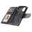 HANMAN Mill Series for iPhone 14 PU Leather Flip Folio Case Wallet Magnetic Closure Stand Shockproof Phone Cover - Black - 4