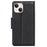 HANMAN Mill Series for iPhone 14 PU Leather Flip Folio Case Wallet Magnetic Closure Stand Shockproof Phone Cover - Black - 5