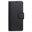 HANMAN Mill Series for iPhone 14 PU Leather Flip Folio Case Wallet Magnetic Closure Stand Shockproof Phone Cover - Black - 6