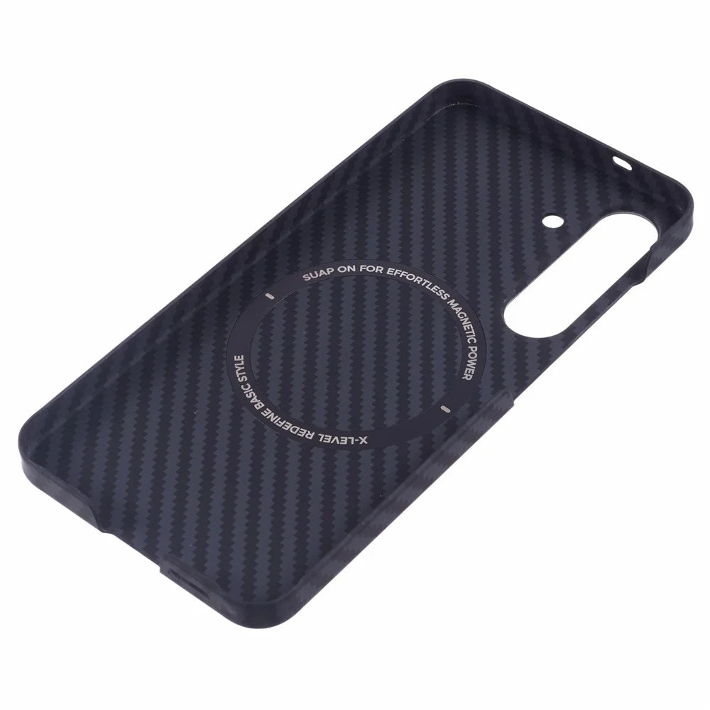 X-LEVEL For Samsung Galaxy S25+ Magnetic Case Hard PC Phone Cover Carbon Fiber Texture - 5