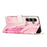 For Samsung Galaxy A56 5G Stand Case Marble Pattern PU Leather Wallet Phone Cover with Wrist Strap - Rose Gold - 3