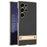 GKK For Samsung Galaxy S25 Ultra Case Electroplating Kickstand PU Hard PC Phone Back Cover - Black - 1