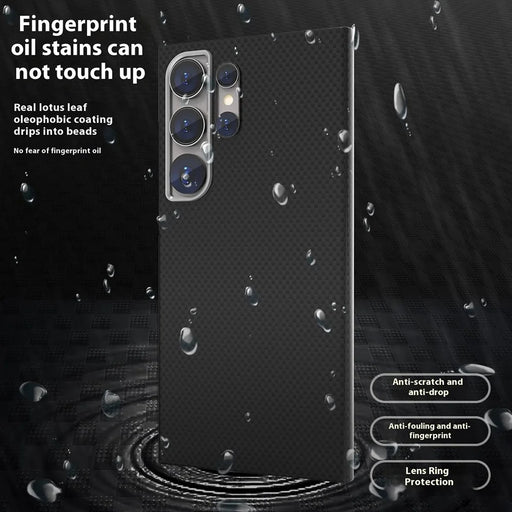 GKK For Samsung Galaxy S24 Ultra Magnetic Case Metal + PC Phone Back Cover Carbon Fiber Texture - Black - 2