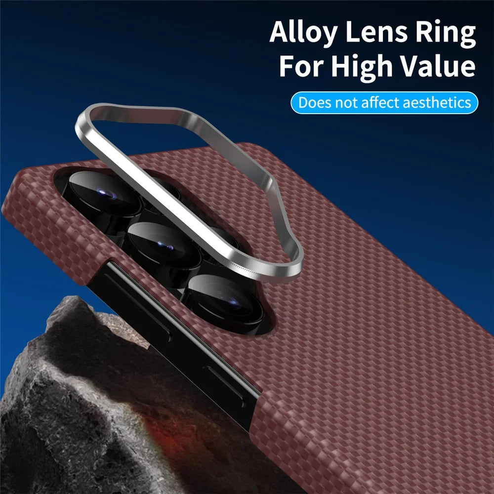 GKK For Samsung Galaxy S25 Ultra Magnetic Case Metal + PC Phone Back Cover Carbon Fiber Texture - Black - 5