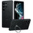 For Samsung Galaxy S25 Ultra Magnetic Case PC+TPU Phone Cover Ring Holder Carbon Fiber Texture - Black - 1