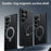 For Samsung Galaxy S25 Ultra Magnetic Case PC+TPU Phone Cover Ring Holder Carbon Fiber Texture - Black - 2