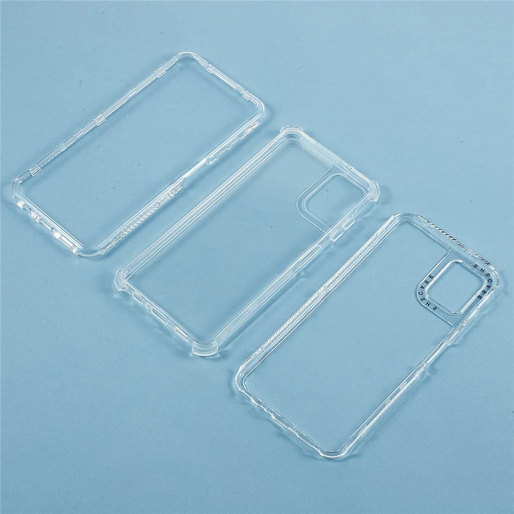 For Samsung Galaxy A06 4G Crystal Clear Case 3 in 1 Shockproof PC + TPU Phone Cover - 6