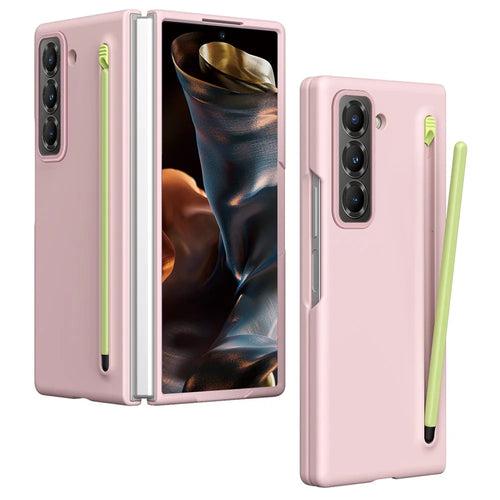 PC Phone Case for Samsung Galaxy Z Fold Special Mobile Cover with Stylus - Pink - 1