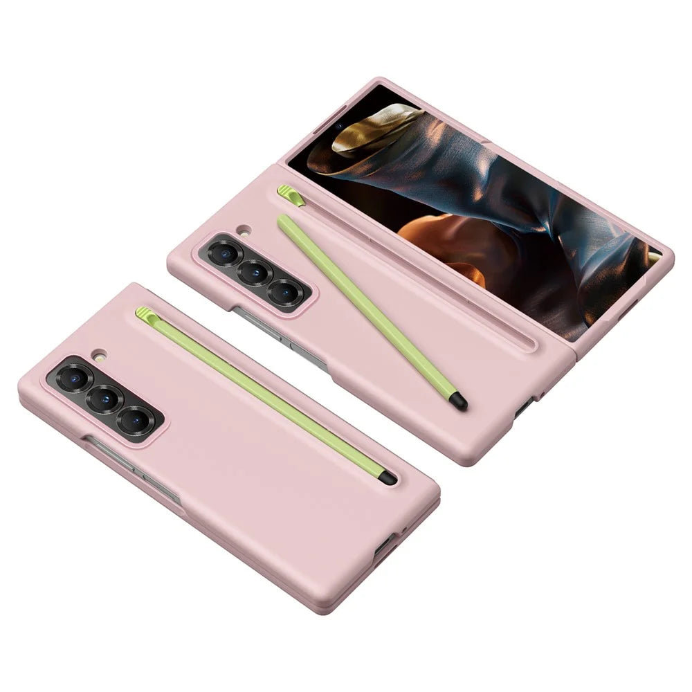 PC Phone Case for Samsung Galaxy Z Fold Special Mobile Cover with Stylus - Pink - 3
