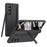 Kickstand Phone Case for Samsung Galaxy Z Fold Special PC Back Cover with Stylus and Tempered Glass Film - Black - 2