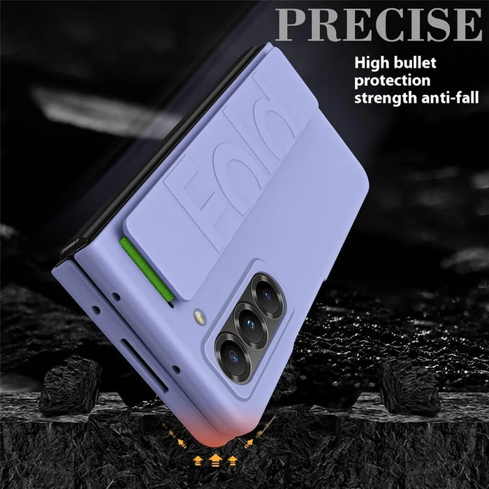 Wristband Phone Case for Samsung Galaxy Z Fold Special Rubberized Hard PC Mobile Cover - Purple - 3