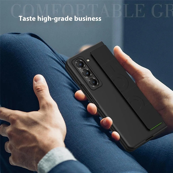 Wristband Phone Case for Samsung Galaxy Z Fold Special Rubberized Hard PC Mobile Cover - Purple - 6