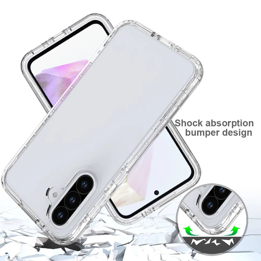 For Samsung Galaxy A56 5G / A36 5G Case TPU PC 2 in 1 Dropproof Clear Phone Cover - 5