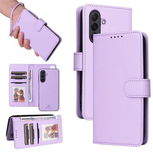 For Samsung Galaxy A26 5G Magnetic Case BETOPNICE Detachable PU Leather Phone Cover with Strap - Purple - 1