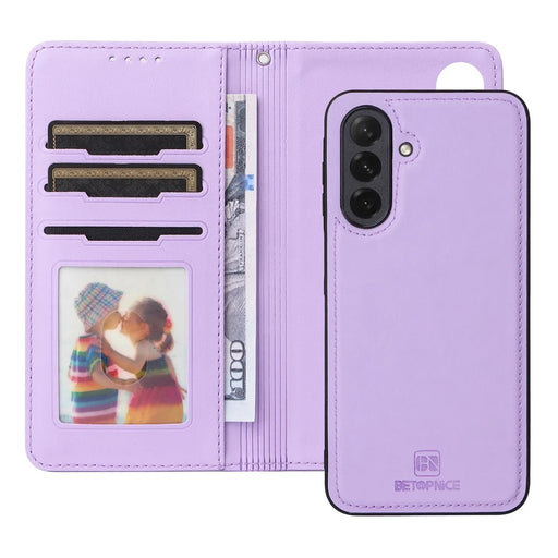 For Samsung Galaxy A26 5G Magnetic Case BETOPNICE Detachable PU Leather Phone Cover with Strap - Purple - 2