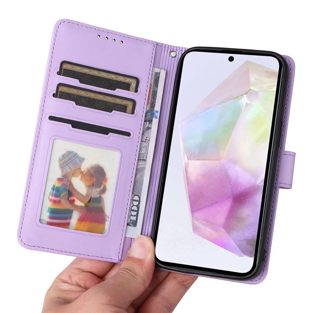 For Samsung Galaxy A36 5G Magnetic Case BETOPNICE Detachable PU Leather Phone Cover with Strap - Purple - 6