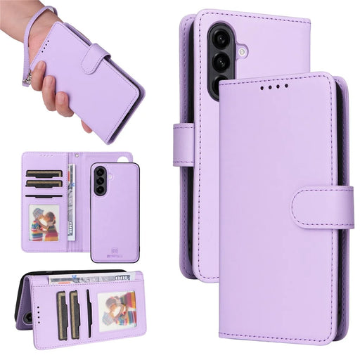 For Samsung Galaxy A56 5G Magnetic Case BETOPNICE Detachable PU Leather Phone Cover with Strap - Purple - 1