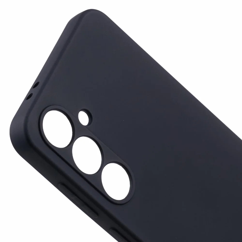 For Samsung Galaxy A36 5G Case TPU Back Soft Anti-Scratch Fiber Lining Phone Cover - Black - 5
