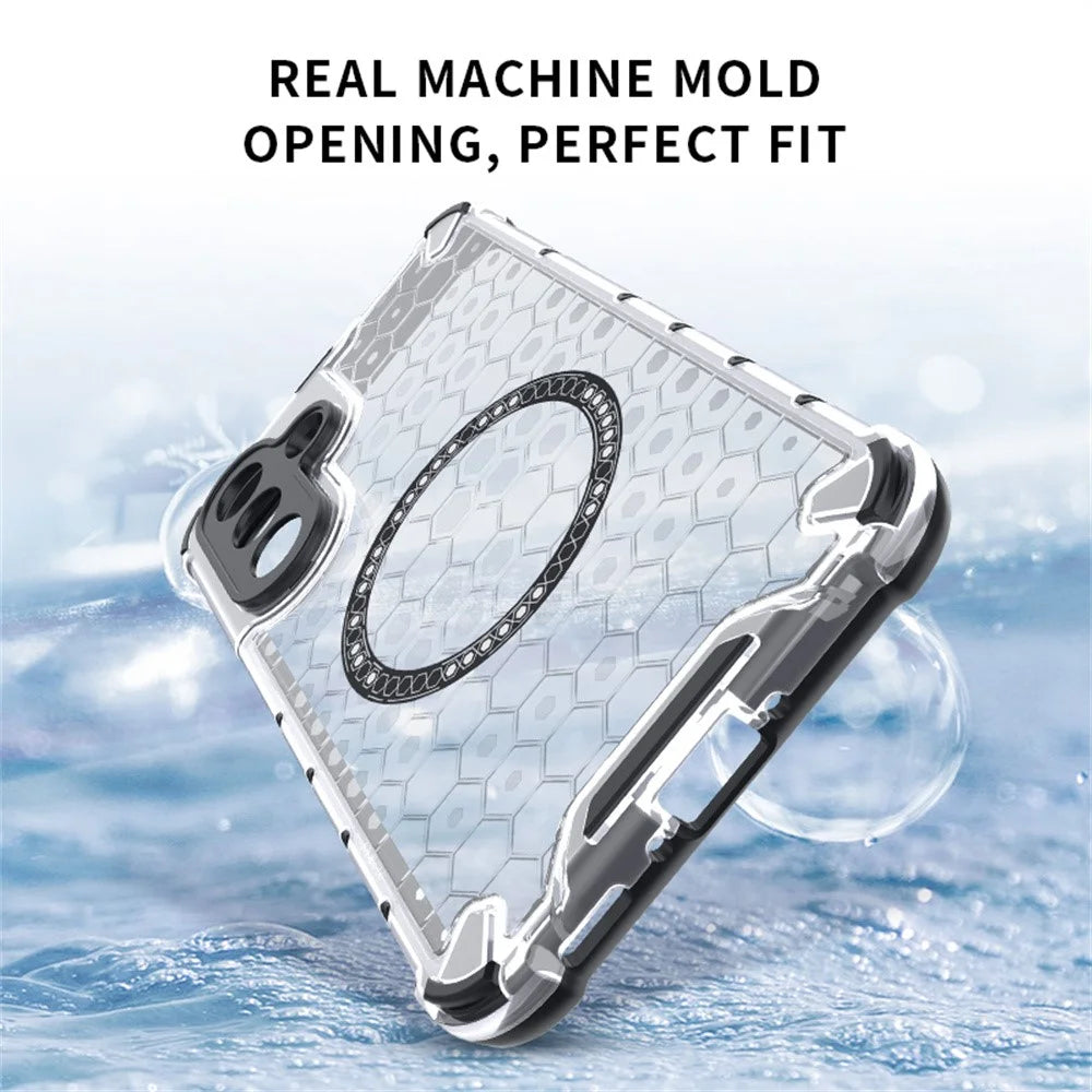 For Samsung Galaxy A26 5G Magnetic Case Honeycomb Design TPU + PC Phone Cover - Green - 5
