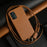 For Samsung Galaxy A13 4G Case with Lanyard Genuine Cow Leather PC Phone Back Cover - Brown - 2