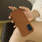 For Samsung Galaxy A13 4G Case with Lanyard Genuine Cow Leather PC Phone Back Cover - Brown - 7