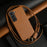 For Samsung Galaxy S22 5G Case with Lanyard Genuine Cow Leather PC Phone Back Cover - Brown - 2