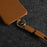 For Samsung Galaxy A35 5G Case with Lanyard Genuine Cow Leather PC Phone Back Cover - Brown - 4
