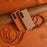 For Samsung Galaxy A35 5G Case with Lanyard Genuine Cow Leather PC Phone Back Cover - Brown - 5