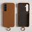 For Samsung Galaxy A35 5G Case with Lanyard Genuine Cow Leather PC Phone Back Cover - Brown - 6