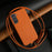 For Samsung Galaxy S21 4G / 5G Case with Lanyard Genuine Cow Leather PC Phone Back Cover - Orange - 4