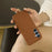 For Samsung Galaxy S23 FE Case with Lanyard Genuine Cow Leather PC Phone Back Cover - Orange - 6