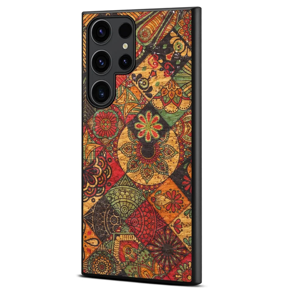 For Samsung Galaxy S25 Ultra Case Flower Print PU Leather + PC + TPU Phone Cover - Autumn / Yellow - 1