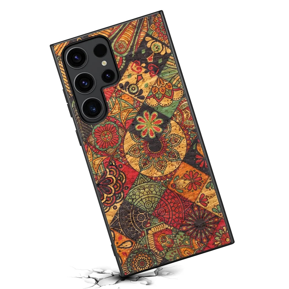 For Samsung Galaxy S25 Ultra Case Flower Print PU Leather + PC + TPU Phone Cover - Autumn / Yellow - 2
