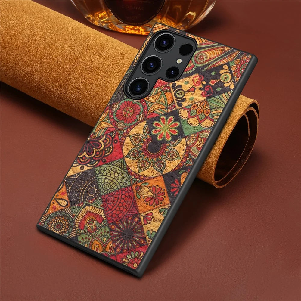 For Samsung Galaxy S25 Ultra Case Flower Print PU Leather + PC + TPU Phone Cover - Autumn / Yellow - 3