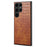 For Samsung Galaxy S25 Ultra Case Crocodile Texture Design Leather Slim Back Cover - Brown - 1