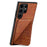 For Samsung Galaxy S25 Ultra Case with Card Holder Leather + PC + TPU Crocodile Textured Back Cover - Brown - 1