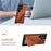 For Samsung Galaxy S25 Ultra Case with Card Holder Leather + PC + TPU Crocodile Textured Back Cover - Brown - 5