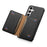 For Samsung Galaxy S25+ Case with Card Slots Kickstand Calf Texture Leather Phone Back Cover - Black - 2