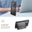 For Samsung Galaxy S25 Case Card Holder Kickstand Crocodile Texture Leather Back Phone Cover - Black - 5