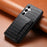 For Samsung Galaxy S25 Case Card Holder Kickstand Crocodile Texture Leather Back Phone Cover - Black - 6
