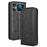 For Cubot A20 Leather Case Wallet Stand Retro Texture Phone Cover - Black - 1