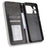 For Cubot A20 Leather Case Wallet Stand Retro Texture Phone Cover - Black - 5